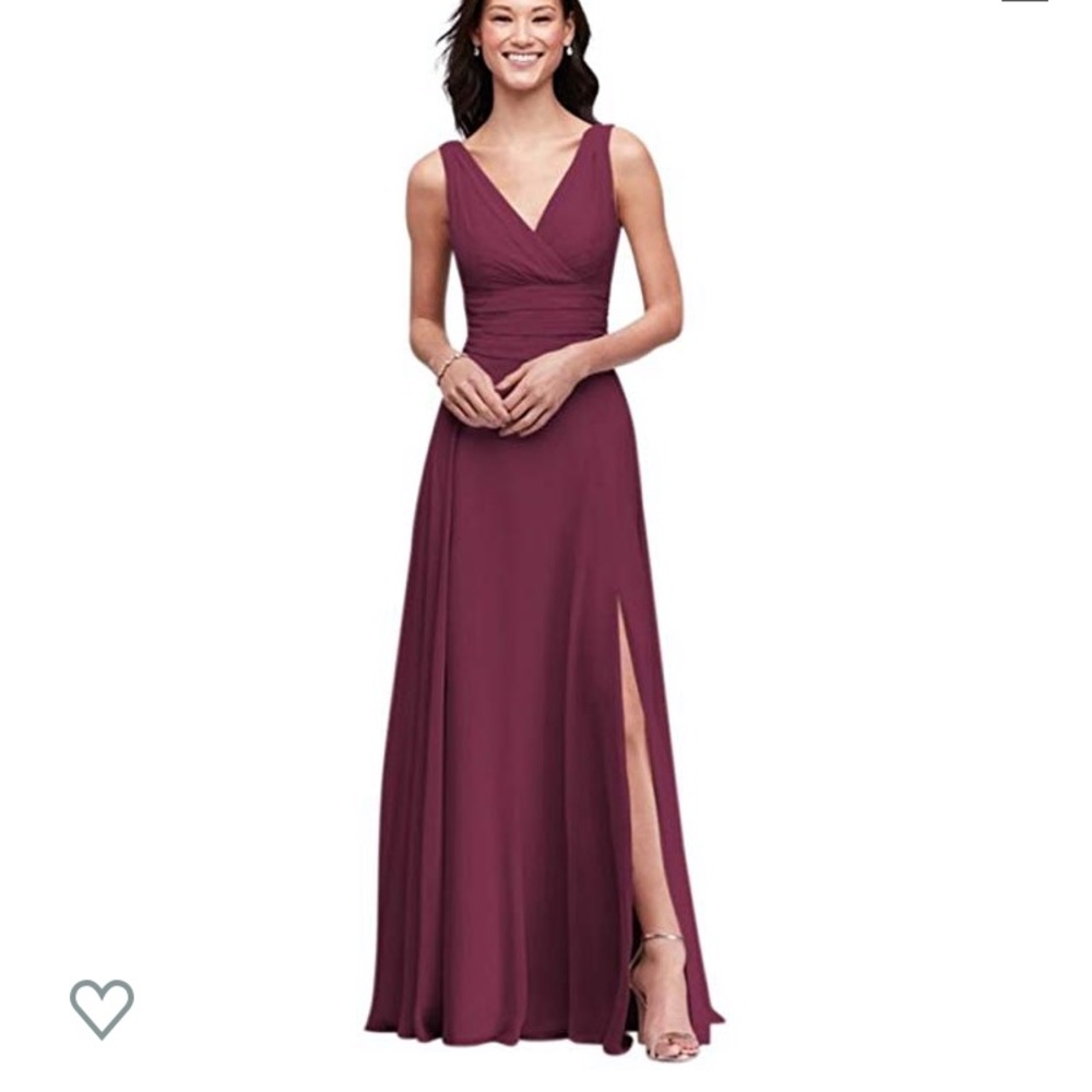 Surplice Tank Long Chiffon Bridesmaid Dress